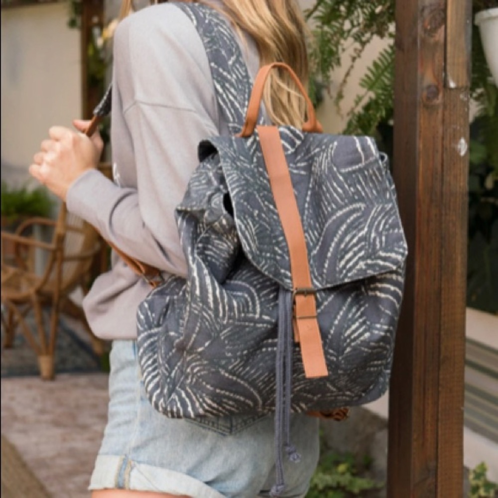 New with Tags Lu & Elle Paradise Palm Backpack and Wallet Set